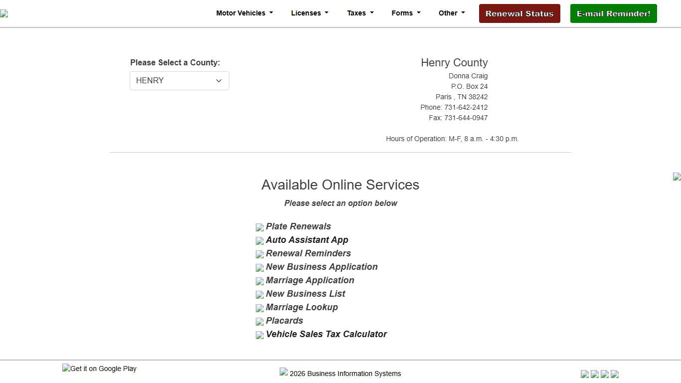 Tennessee County Clerk