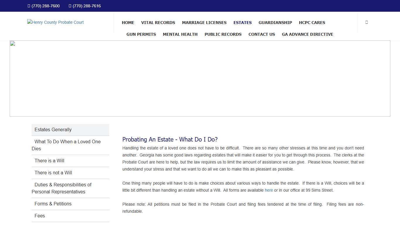 Henry County Probate Court > Estates